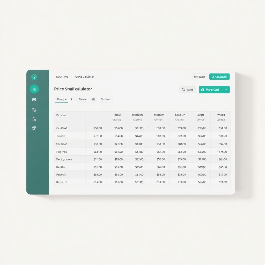 Pricing calculator