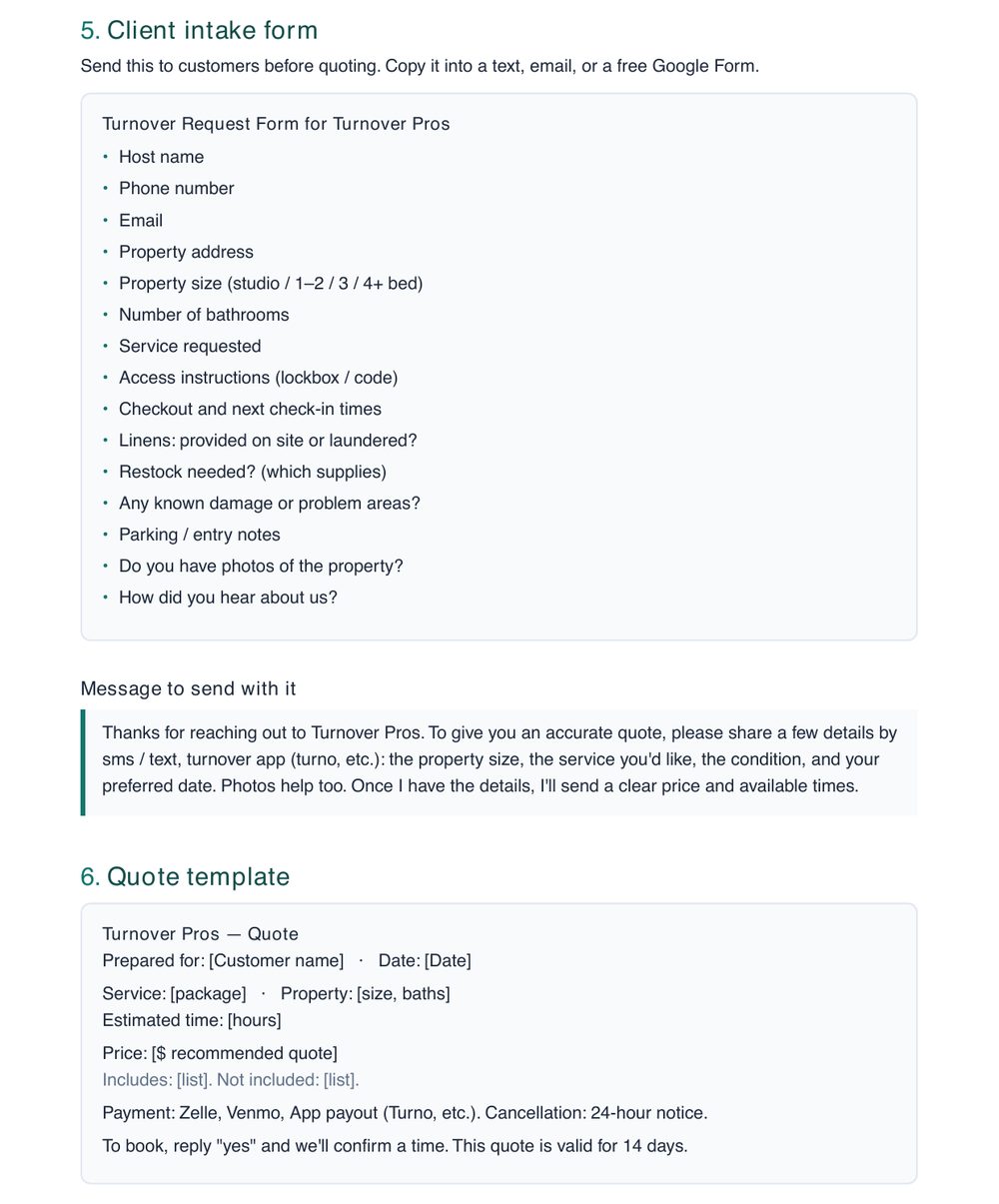 Client forms & templates preview