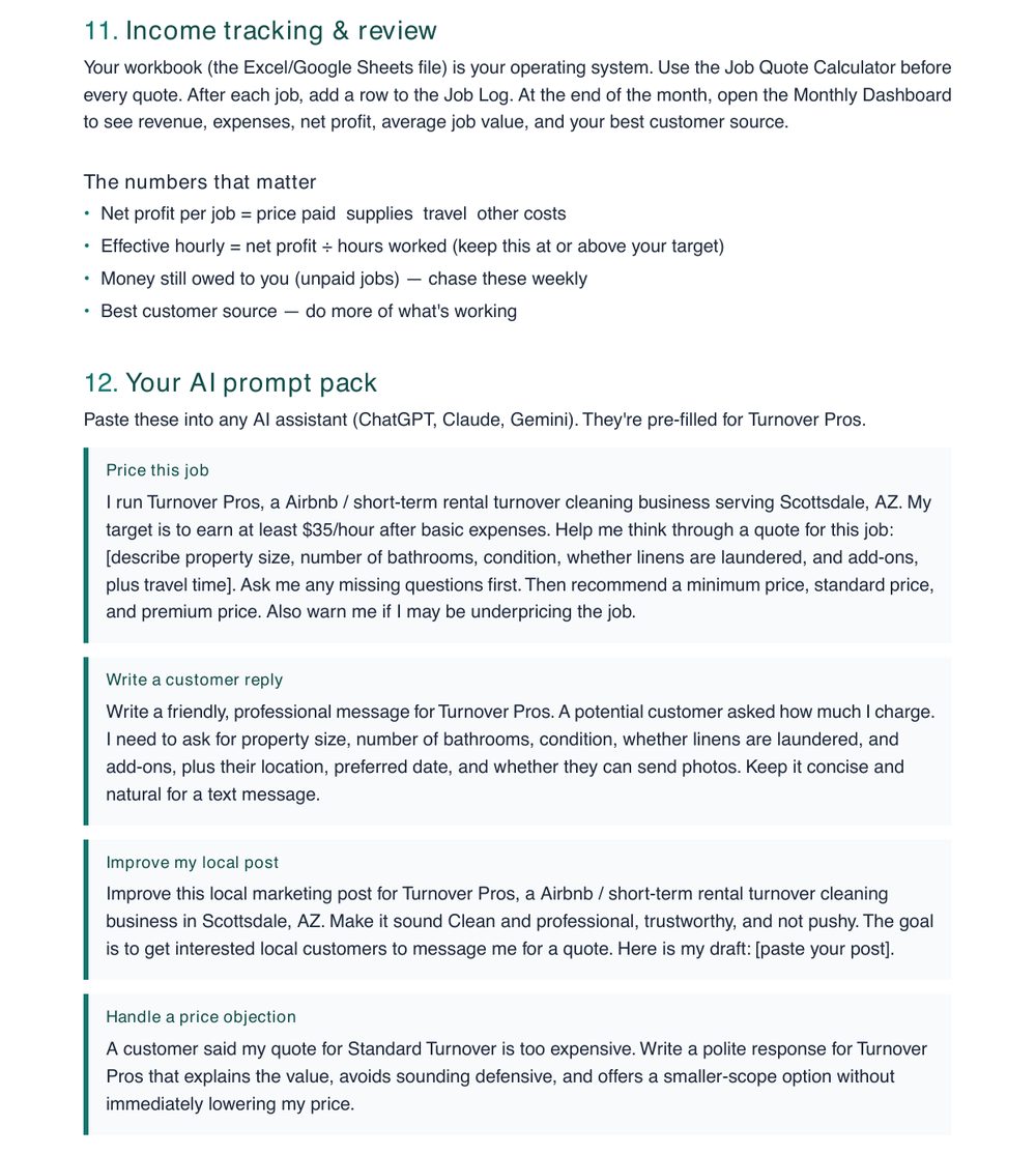 AI prompt pack preview