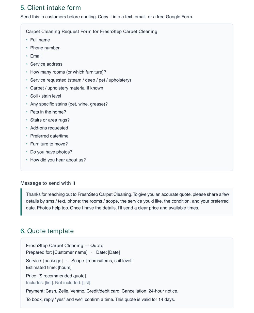 Client forms & templates preview