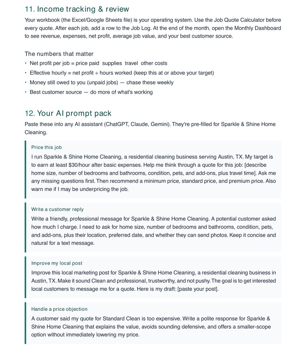 AI prompt pack preview