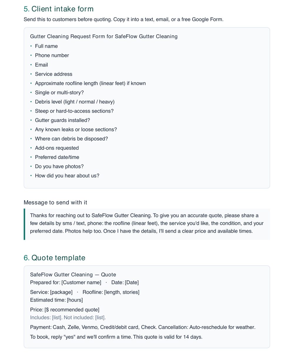 Client forms & templates preview