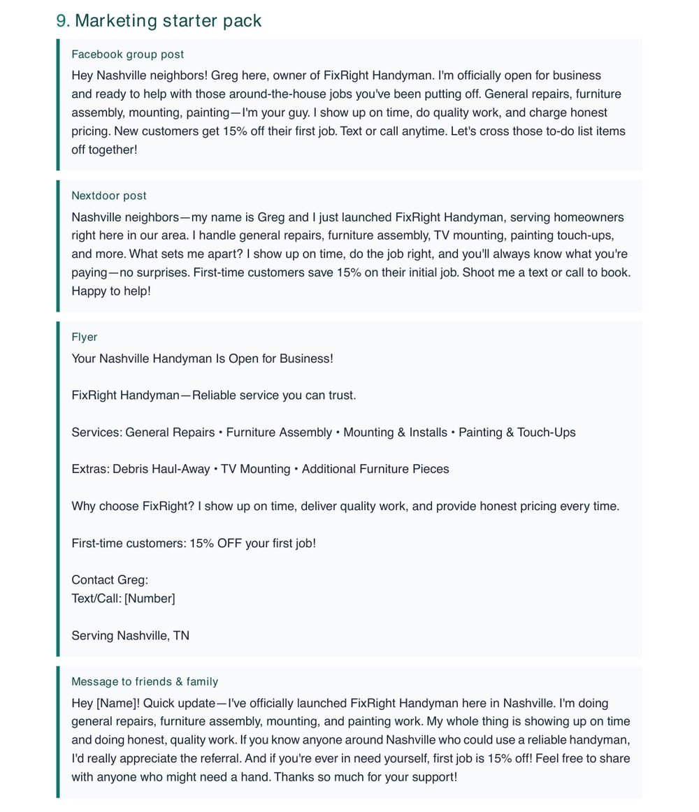 Local marketing pack preview