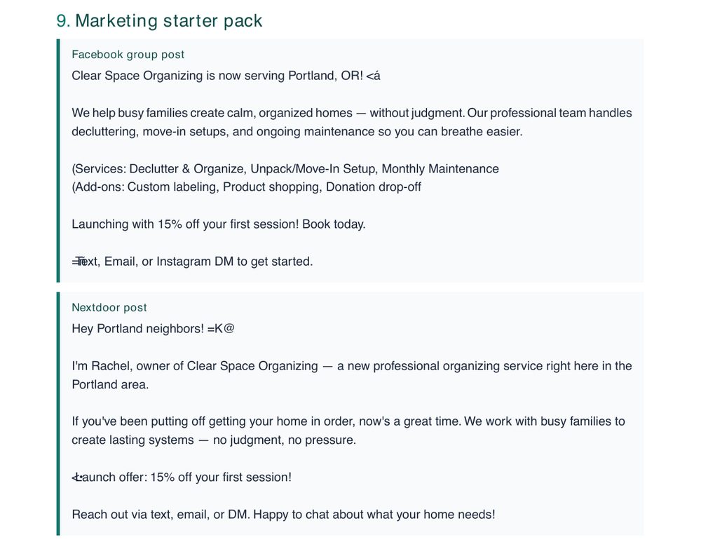 Local marketing pack preview