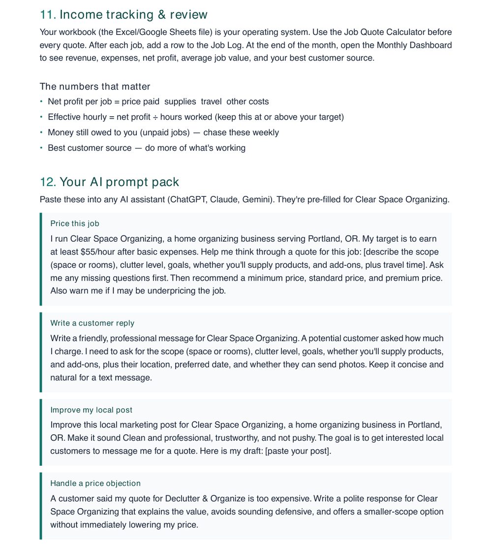 AI prompt pack preview