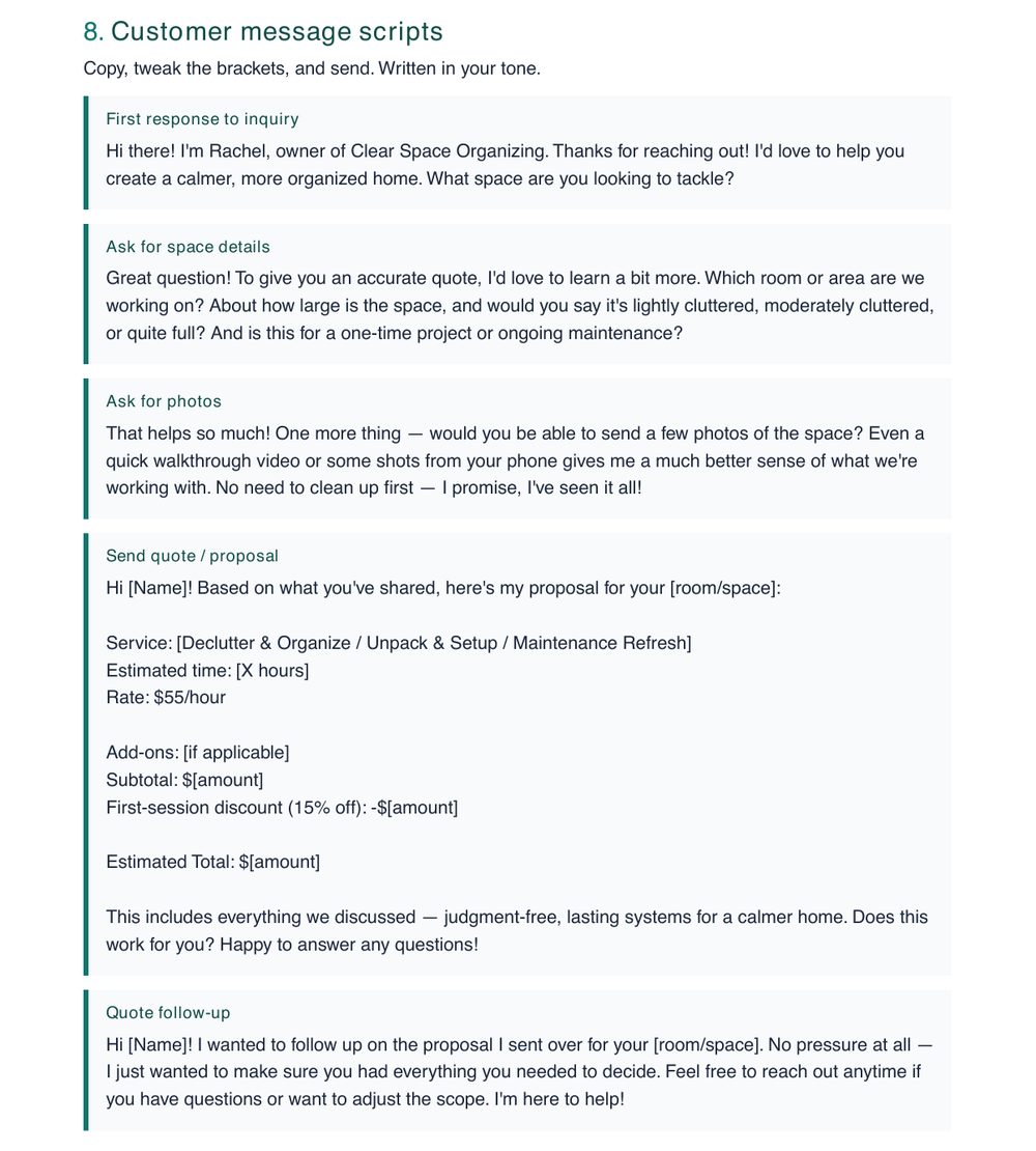 20 customer scripts preview