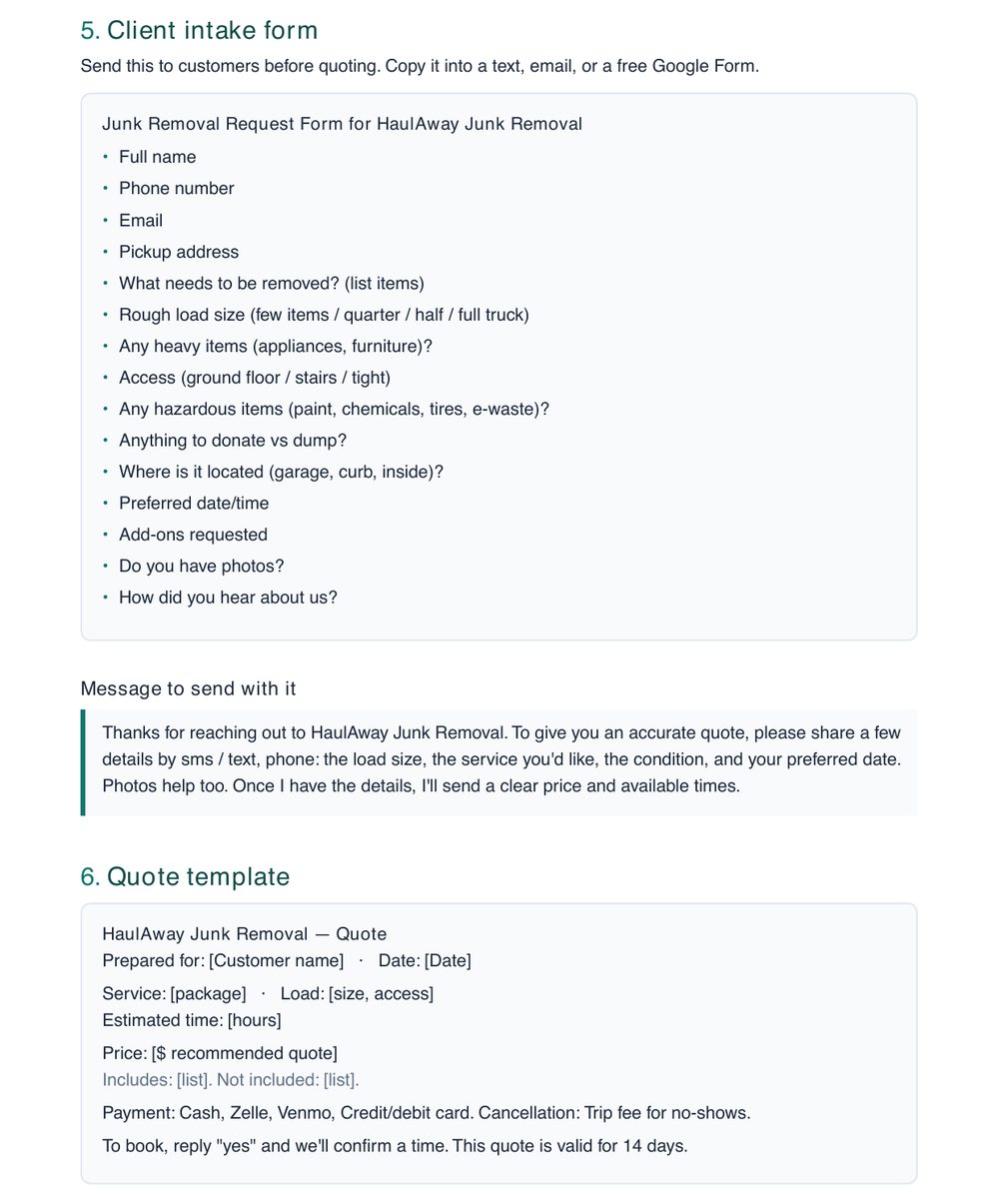 Client forms & templates preview