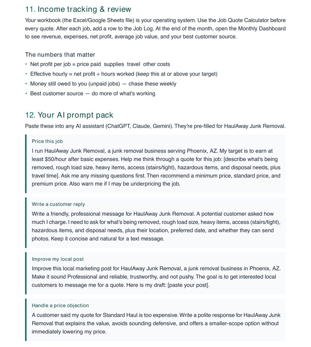 AI prompt pack preview