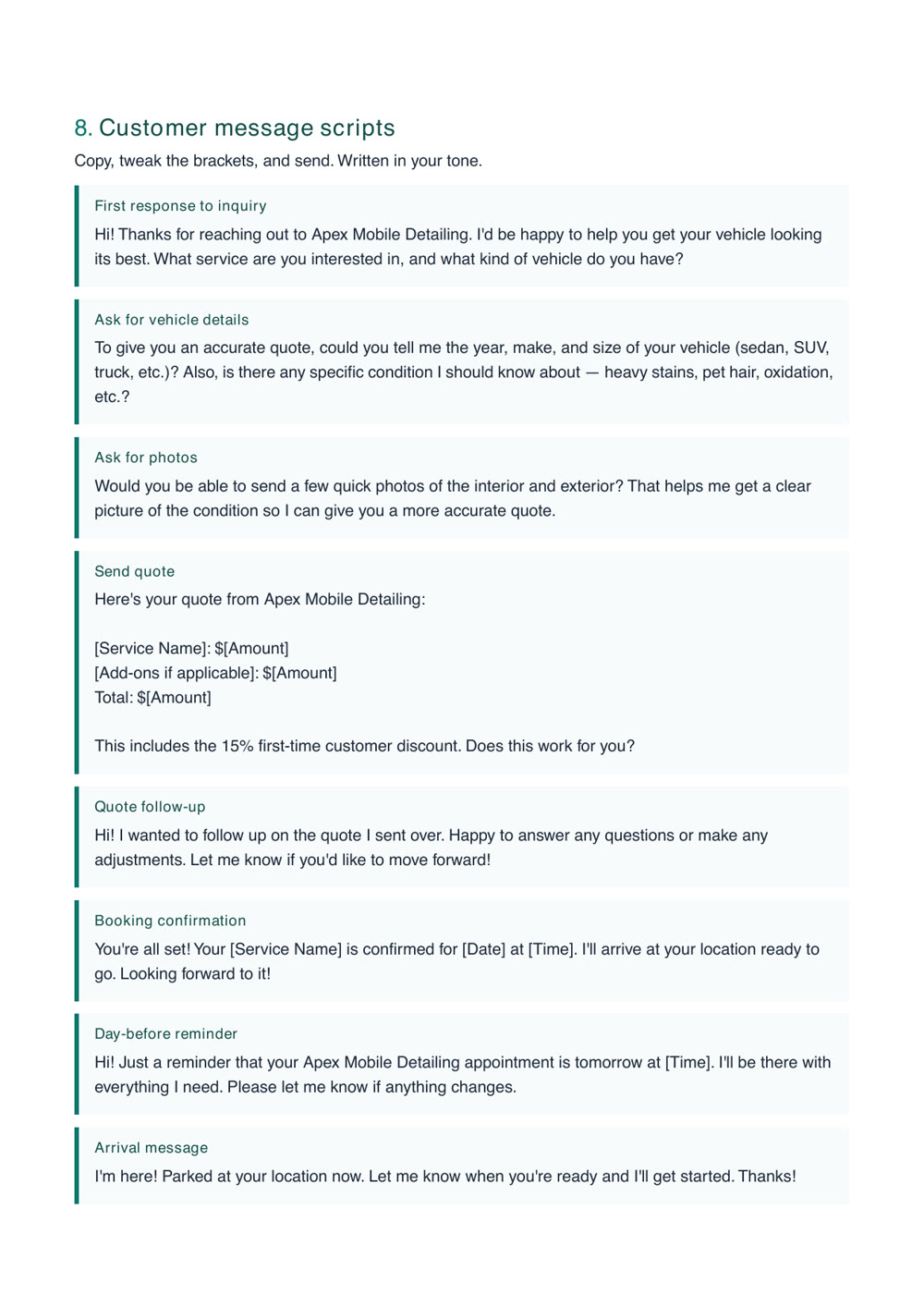20 customer scripts preview