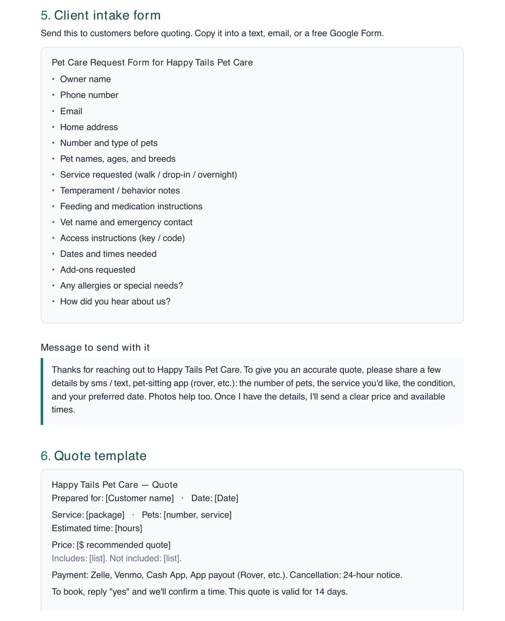 Client forms & templates preview