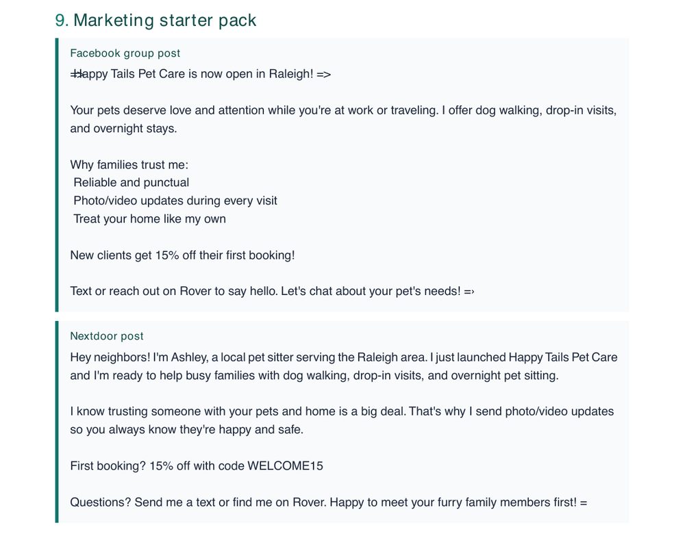 Local marketing pack preview