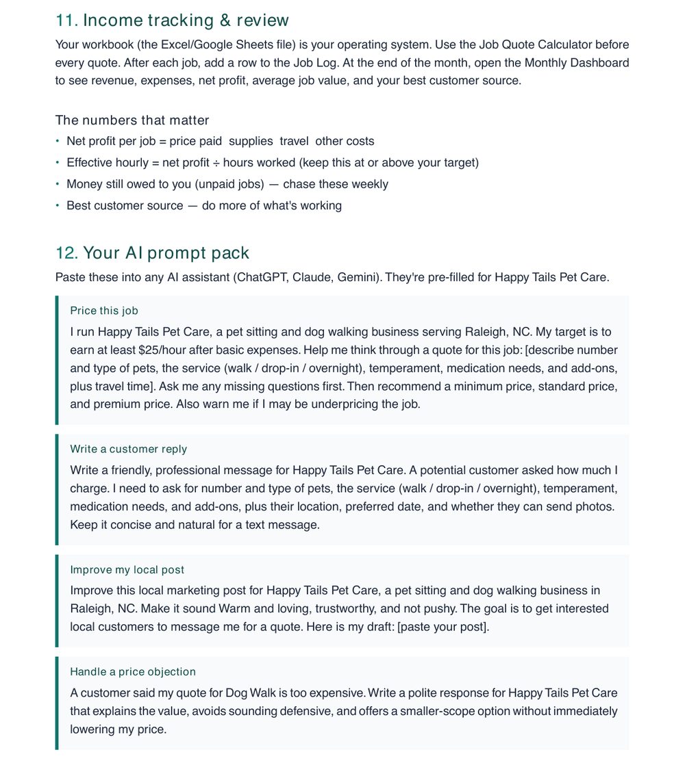 AI prompt pack preview