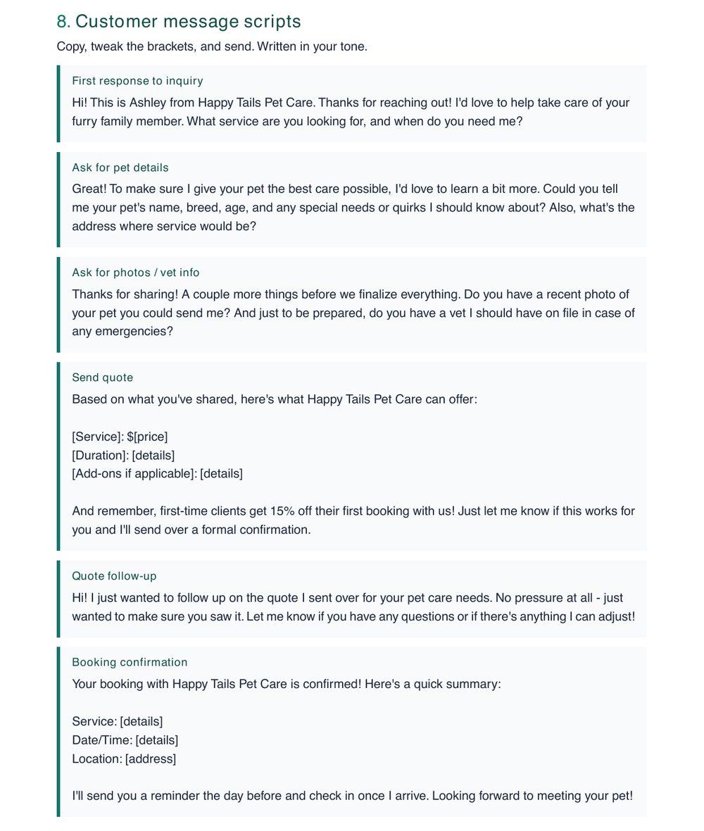 20 customer scripts preview