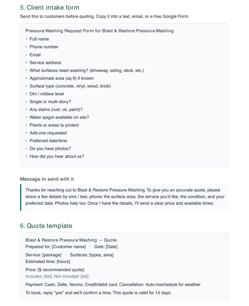 Client forms & templates preview