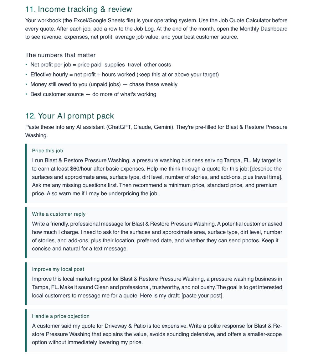 AI prompt pack preview