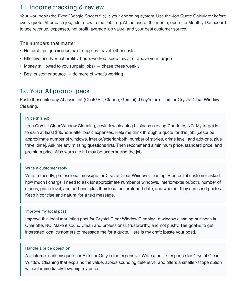 AI prompt pack preview